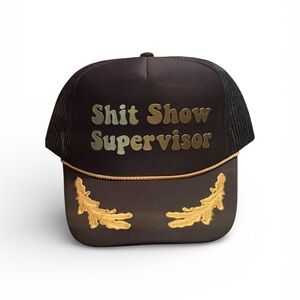 OOAK Handmade “Shitshow Supervisor” Otto Trucker Hat | Funny Graphic Cap